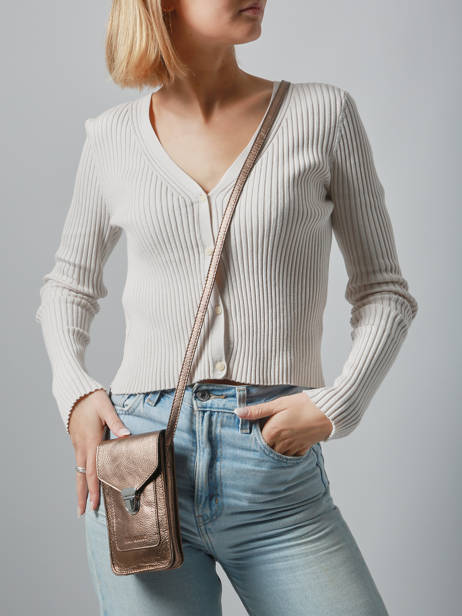 Le Porte-téléphone Cuir Paul marius Or vintage TELEPHON vue secondaire 1