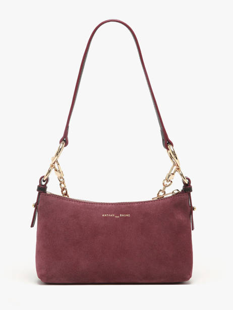 Sac De Soirée Betty Cuir Daim Nathan baume Violet vogue 5 vue secondaire 4