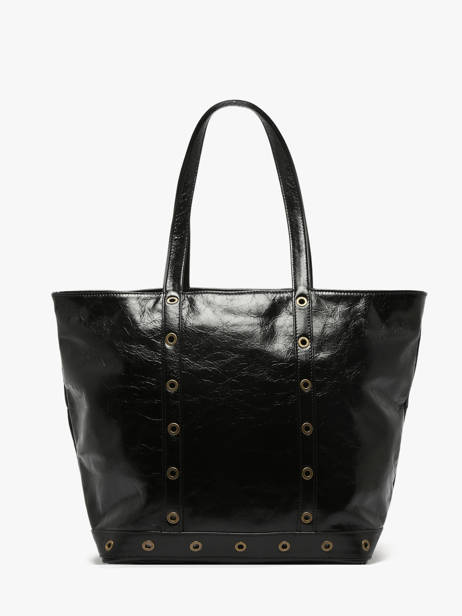 Medium Leather Le Cabas Shoulder Bag Vanessa bruno Black cabas cuir 82V40378