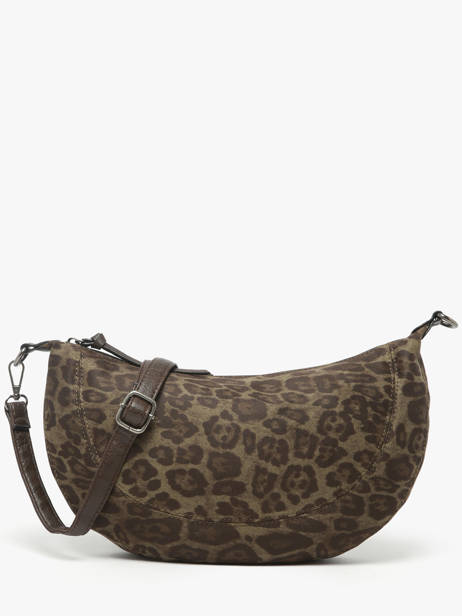 Sac Bandoulière Leopard Miniprix Vert leopard L