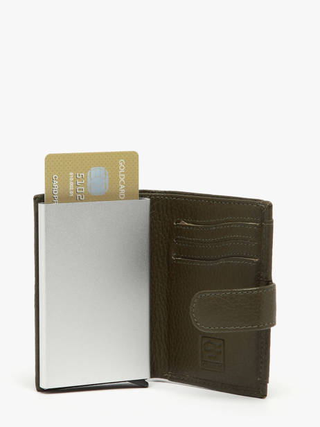 Wallet Caviar Leather Crinkles Green caviar 14600 other view 1