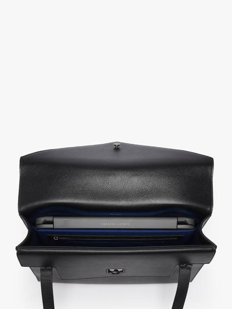 Porte Documents (main) Le tanneur Noir emily TEMI4005 vue secondaire 2