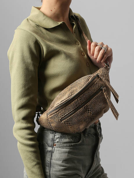 Sac Banane Miniprix Beige snake 19644 vue secondaire 1