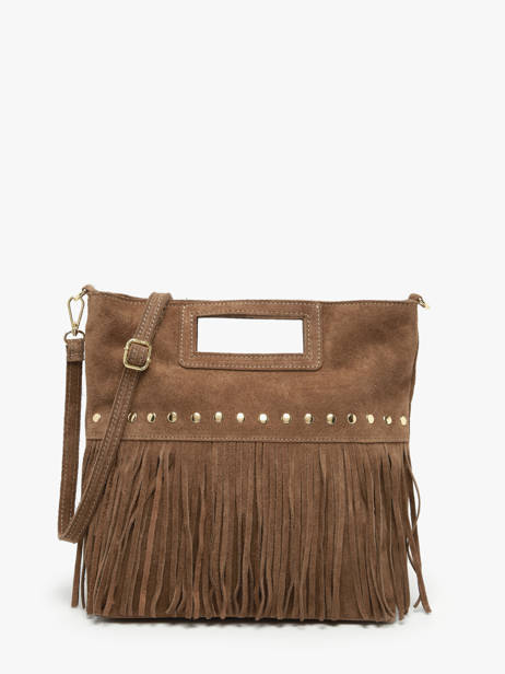 Sac Bandoulière Velvet Milano Marron velvet VE25091