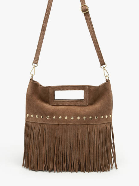 Sac Bandoulière Velvet Milano Marron velvet VE25091 vue secondaire 2