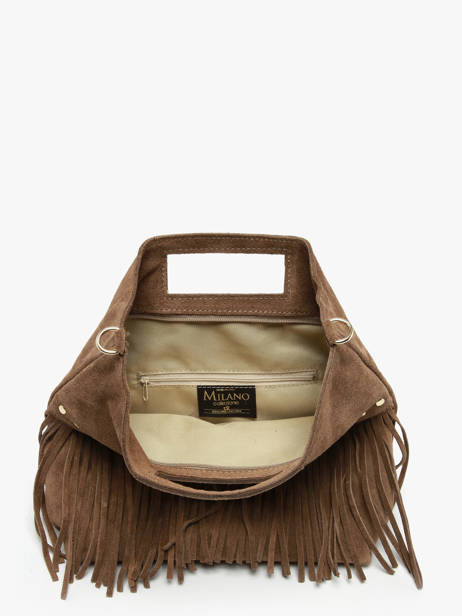 Sac Bandoulière Velvet Milano Marron velvet VE25091 vue secondaire 3