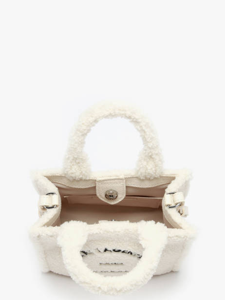 Mini Sac Cabas Rue St Guillaume Shearling Karl lagerfeld Blanc rsg A4W50016 vue secondaire 3