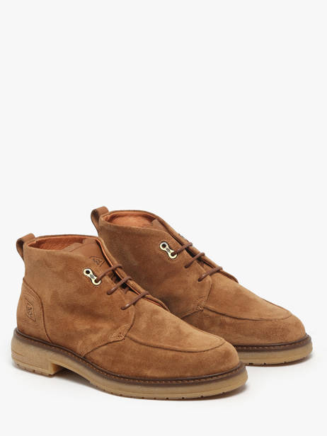 Bottines En Cuir Solex Marron men S3808 vue secondaire 1