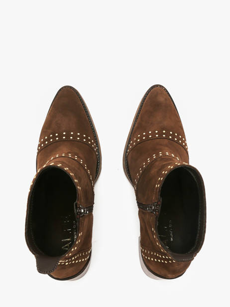 Heeled Boots In Leather Alpe Brown women 54491133 other view 3
