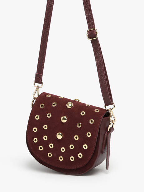 Sac Bandoulière Velvet Studs Milano Rouge velvet studs VS25093 vue secondaire 2
