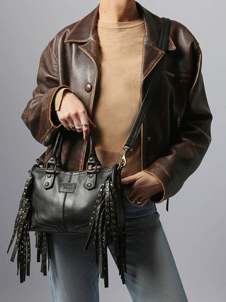 Shoulder Bag Dakota Eyelet Leather Basilic pepper Black dakota eyelet BDAE72 other view 1