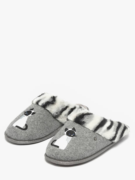 Slippers Isotoner Gray women 97357 other view 1
