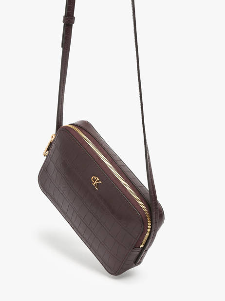 Sac Bandoulière Croc Embossed Mono Calvin klein jeans Marron croc embossed mono 4F3285G vue secondaire 2