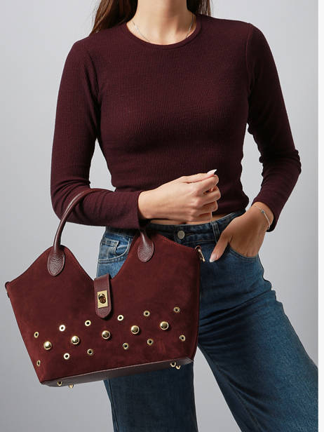 Sac à Main Velvet Studs Milano Rouge velvet studs VS25092 vue secondaire 1
