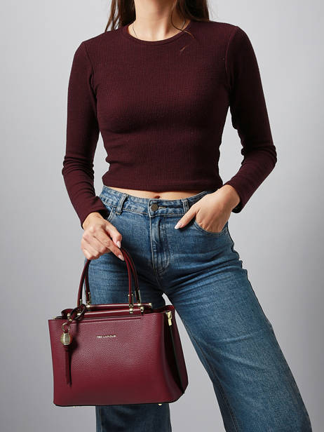 Small Azalie Satchel Ted lapidus Violet azalie TLHF9583 other view 1