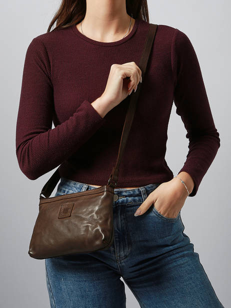 Sac Bandoulière Heritage Cuir Biba Marron heritage BT37 vue secondaire 1