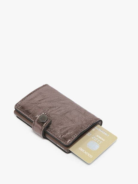 Leather Crunch Mini Wallet Secrid Brown crunch MCR other view 2
