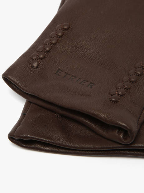 Gants Femme Cuir Etrier Marron accessoires EGLO412G vue secondaire 1
