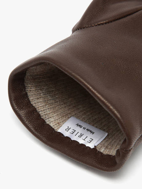 Gants Femme Cuir Etrier Marron accessoires EGLO412G vue secondaire 2