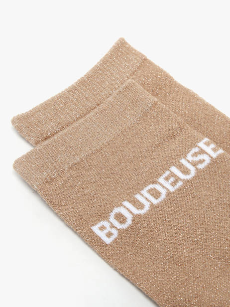 Women's Socks Têtue Long Glitter Pieces Beige girl 17162499 other view 1