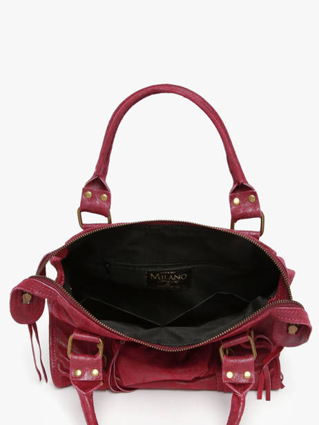 Sac Porté Main Spazzolato Cuir Milano Rouge spazzolato SP24094 vue secondaire 3