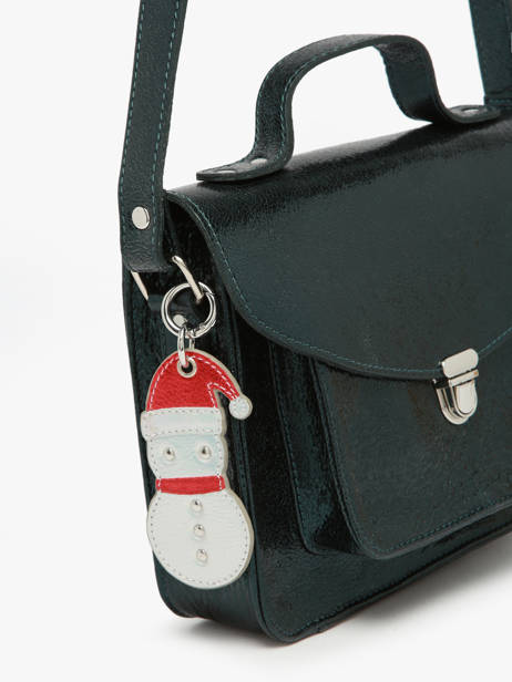 Leather Snowman Bag Charm Paul marius Red breloque BRELOBON other view 1