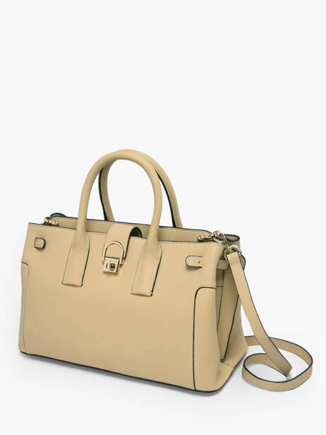 Satchel M Equestre Leather Etrier Beige equestre EEQT142M other view 2