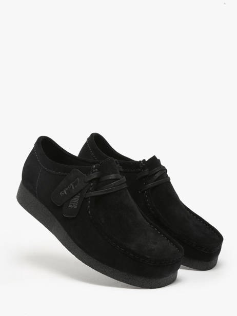 Chaussures Derbies Wallabee En Cuir Clarks Noir men 26172820 vue secondaire 1