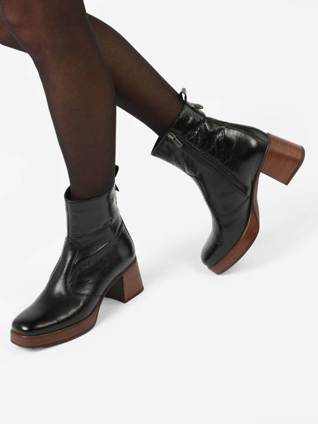 Heeled Boots Cristel In Leather Dorking Black women D9157 other view 2