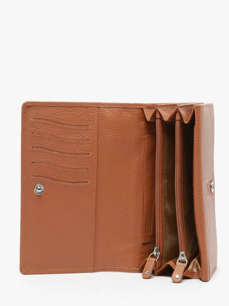 Portefeuille Caviar Cuir Crinkles Marron caviar 14001 vue secondaire 2