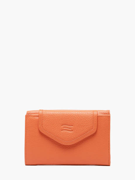 Wallet Caviar Leather Crinkles Orange caviar 15020