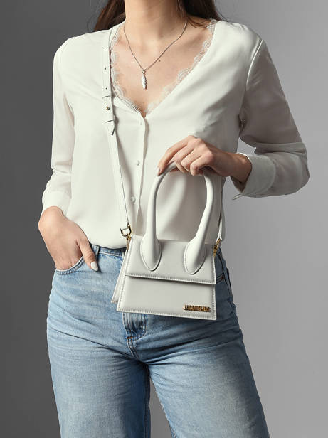 Sac Bandoulière D'occasion Chiquito Moyen Cuir Jacquemus Blanc second life 1566327 vue secondaire 1