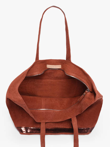 Le Cabas L Lin Paillettes Vanessa bruno Rouge cabas lin 31V40409 vue secondaire 3