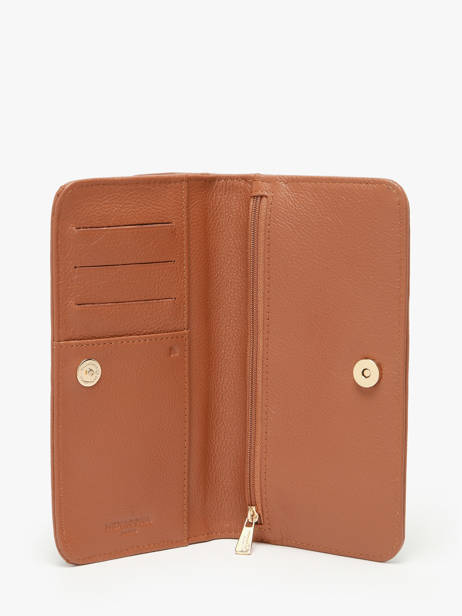 Sac Pochette Luna Cuir Avec Chaînette Amovible Hexagona Marron luna 688422 vue secondaire 3