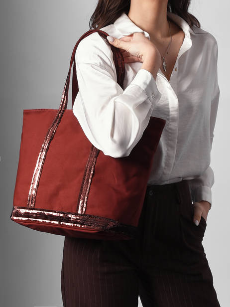 Satchel Cabas Cotton Vanessa bruno Red cabas 1V40378 other view 1