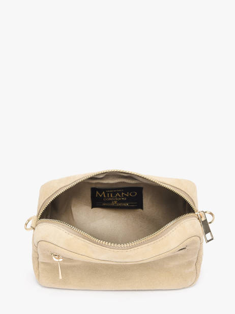 Sac Bandoulière Velvet Cuir Milano Beige velvet VE25115 vue secondaire 2