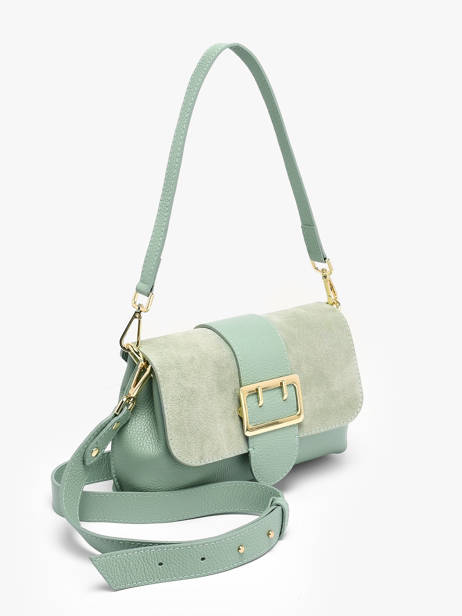 Satchel Velvet Caviar Leather Milano Green velvet caviar VC25114 other view 2