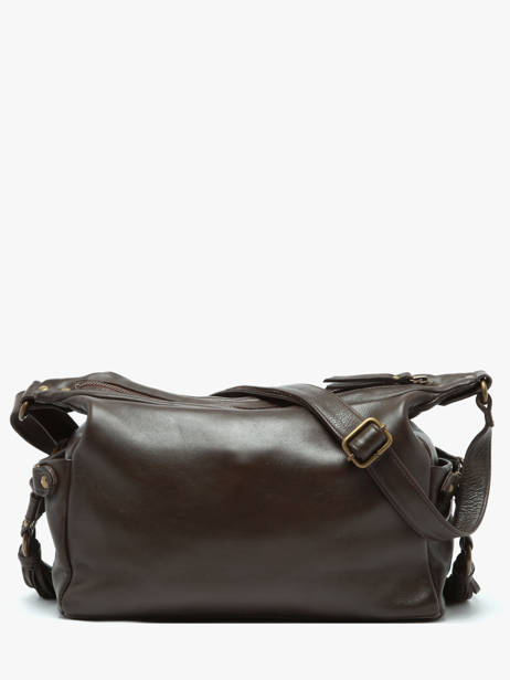 Sac Bandoulière Cow Cuir Basilic pepper Marron cow BCOW86 vue secondaire 3