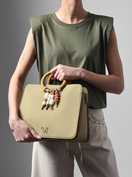 Sac Porté Main Camomille Pearl Woomen Vert camomille pearl WCAE1M vue secondaire 1