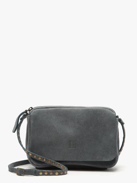 Shoulder Bag Leather Biba Blue leather BET12L