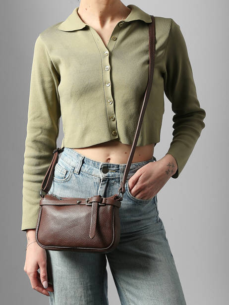 Sac Bandoulière Caviar Cuir Milano Marron caviar G1421N vue secondaire 1