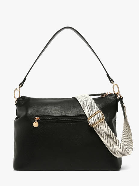 Shoulder Bag Zip Lulu castagnette Black zip ALCIDE other view 4
