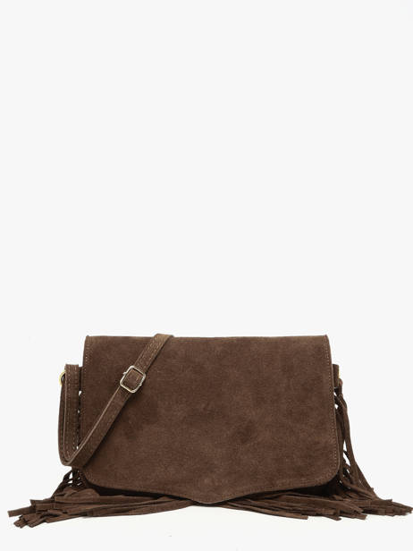 Sac Bandoulière Velvet Cuir Milano Marron velvet VE24115O