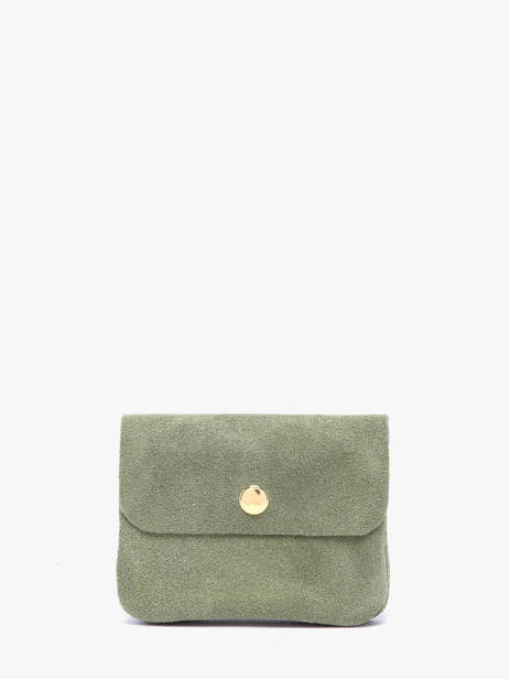 Porte-monnaie Velvet Cuir Milano Vert velvet VE23091O