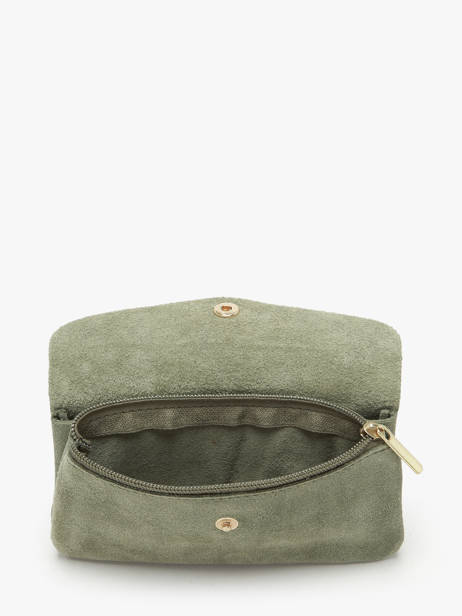 Coin Purse Velvet Leather Milano Green velvet VE23113O other view 1