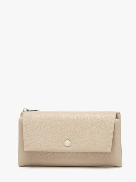 Wallet With Coin Purse Miniprix Beige grained F5039