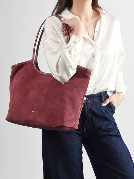 Sac Porté épaule Milan Cuir Daim Nat et nin Rose vintage MILAN vue secondaire 1