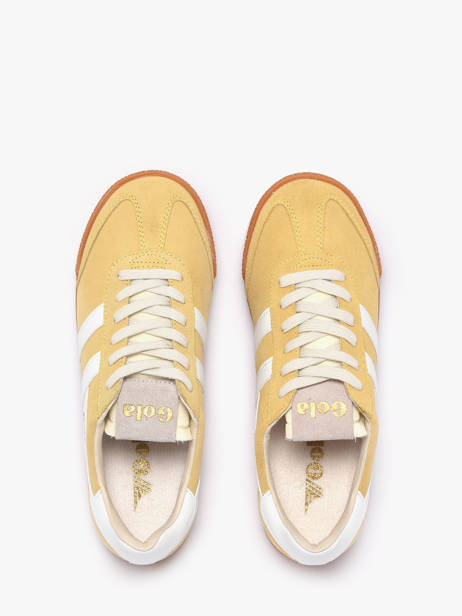 Sneakers In Leather Gola Yellow women CLB538YA other view 3