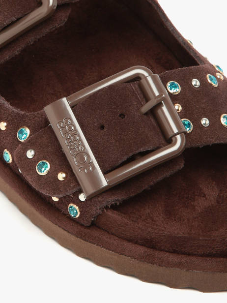 Sandals In Leather Colors of california Brown women CBIOW05N other view 2