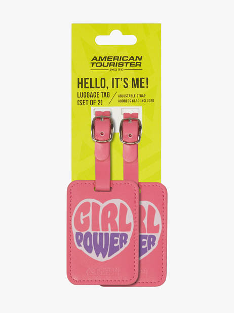 Luggage Tag American tourister Pink american tourist.ta 160234 other view 3